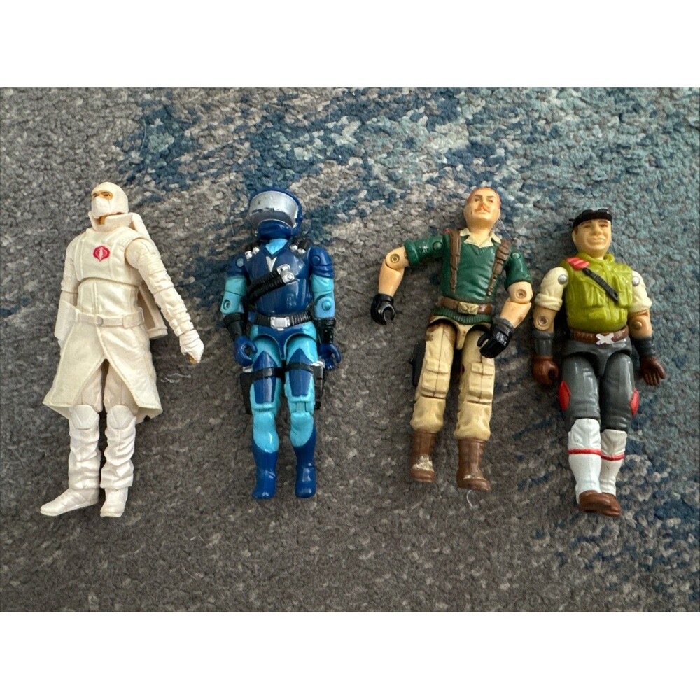 GI Joe Figure Lot 1986 Leatherneck Cross-Country 1989 Deep Six Storm Sh